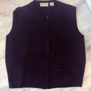 Vintage Reebok Golf zip up navy blue vest